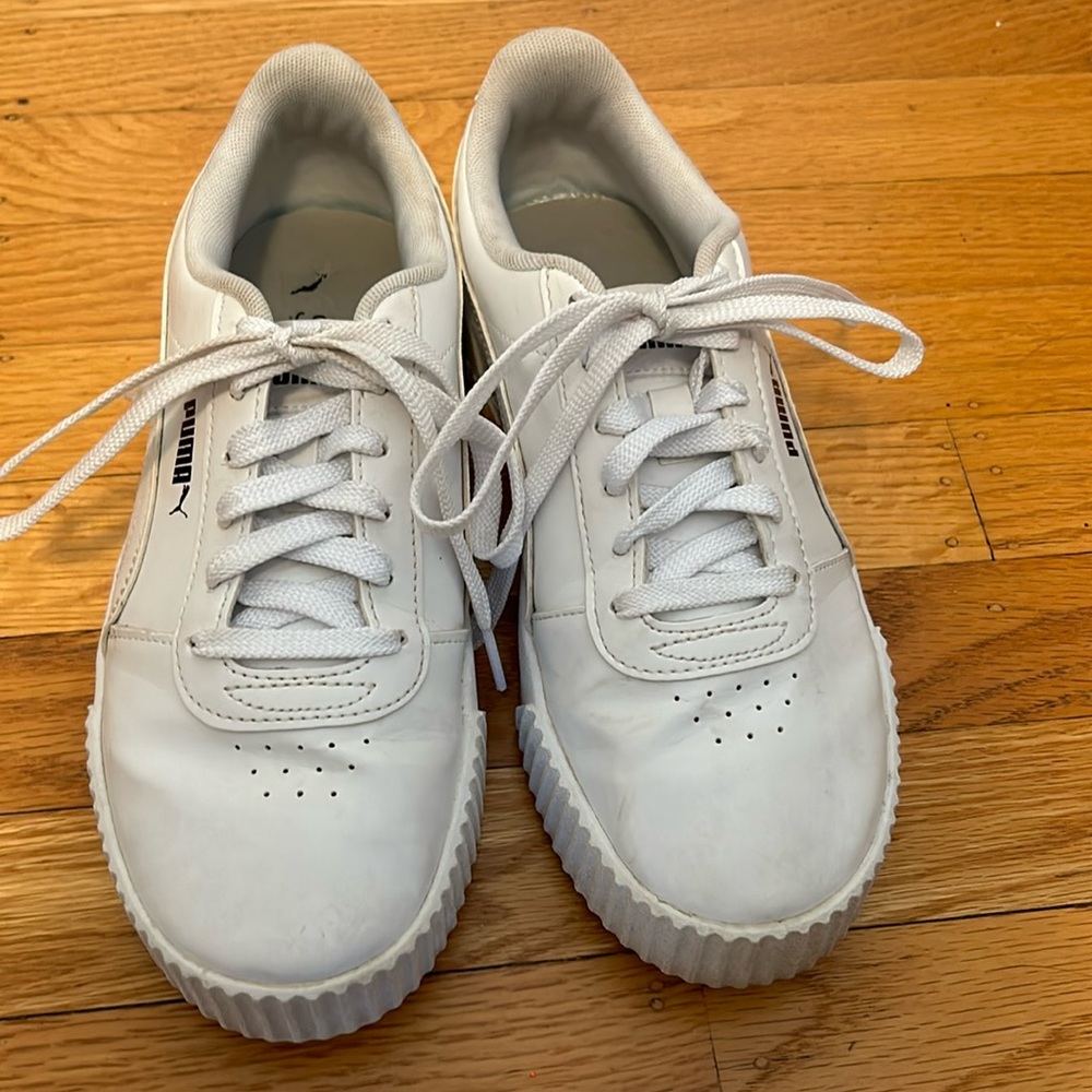 Puma White Leather Sneakers